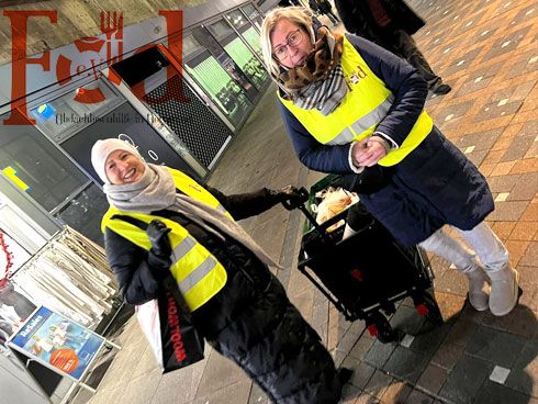 Verteilung von Kleidung und Essen für Bedürftige am 21.11.2024